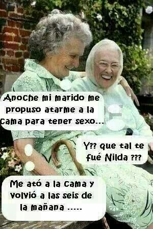 CHISTES DE ANCIANOS - Me propuso atarme a la cama. - Chistes de ancianos