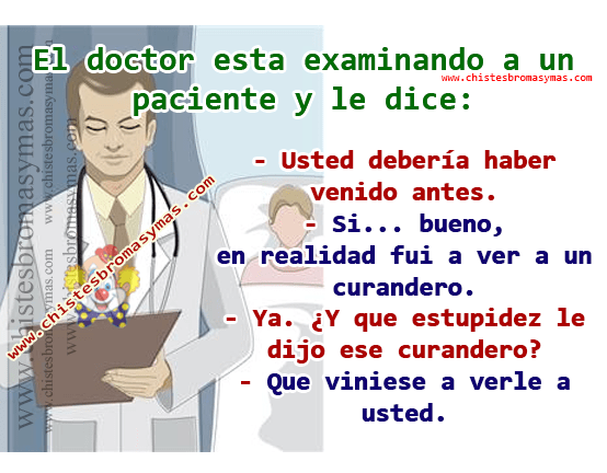 Doctor examinando paciente - Chistes gráficos de médicos Doctor examinando paciente - Chistes gráficos de médicos