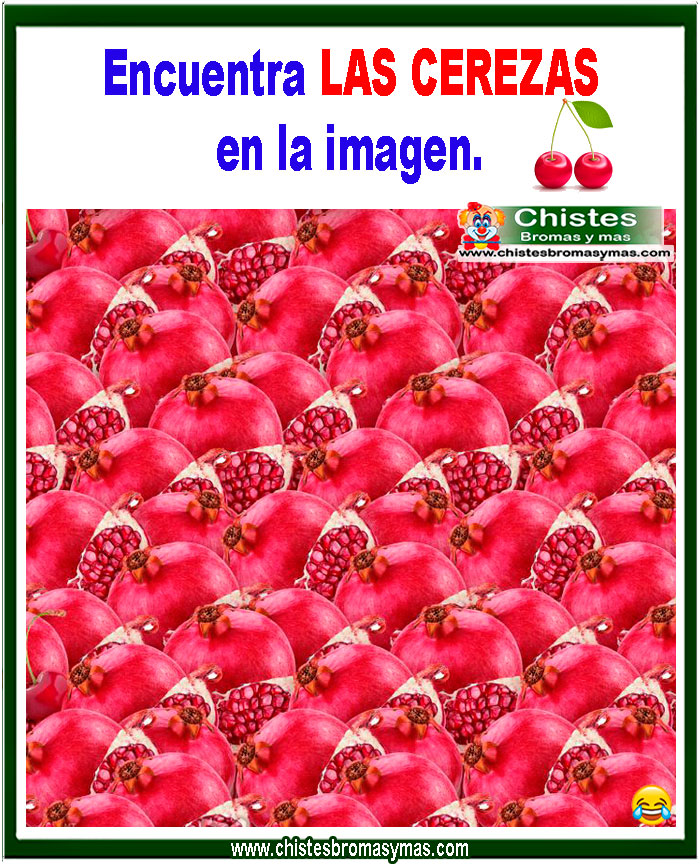Encuentra las cerezas en la imagen