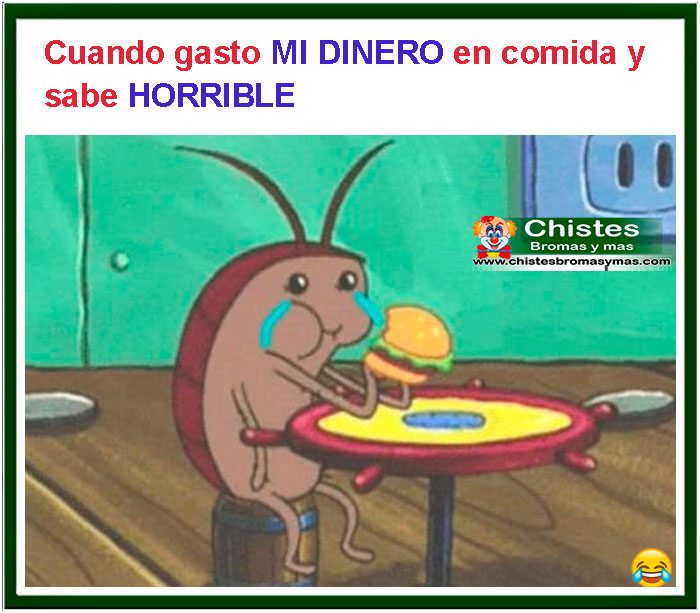 Cuando me gasto mi dinero en comida y sale horrible