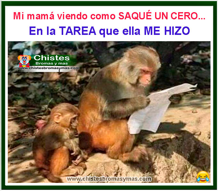 mi mamá viendo como me saque un cinco en la tarea que ella me hizo