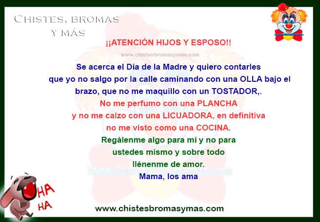 Chiste divertido para el Día de la Madre